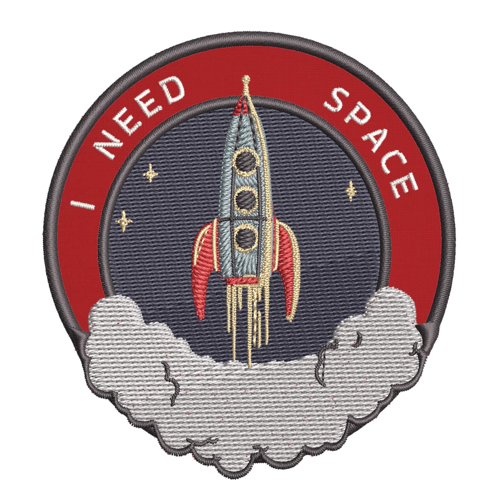 I Need Space Retro Embroidered Premium Patch DIY Iron/Sew-on Decorative NASA Planets Rocket Shuttle Astronaut Mission Control Stargazer