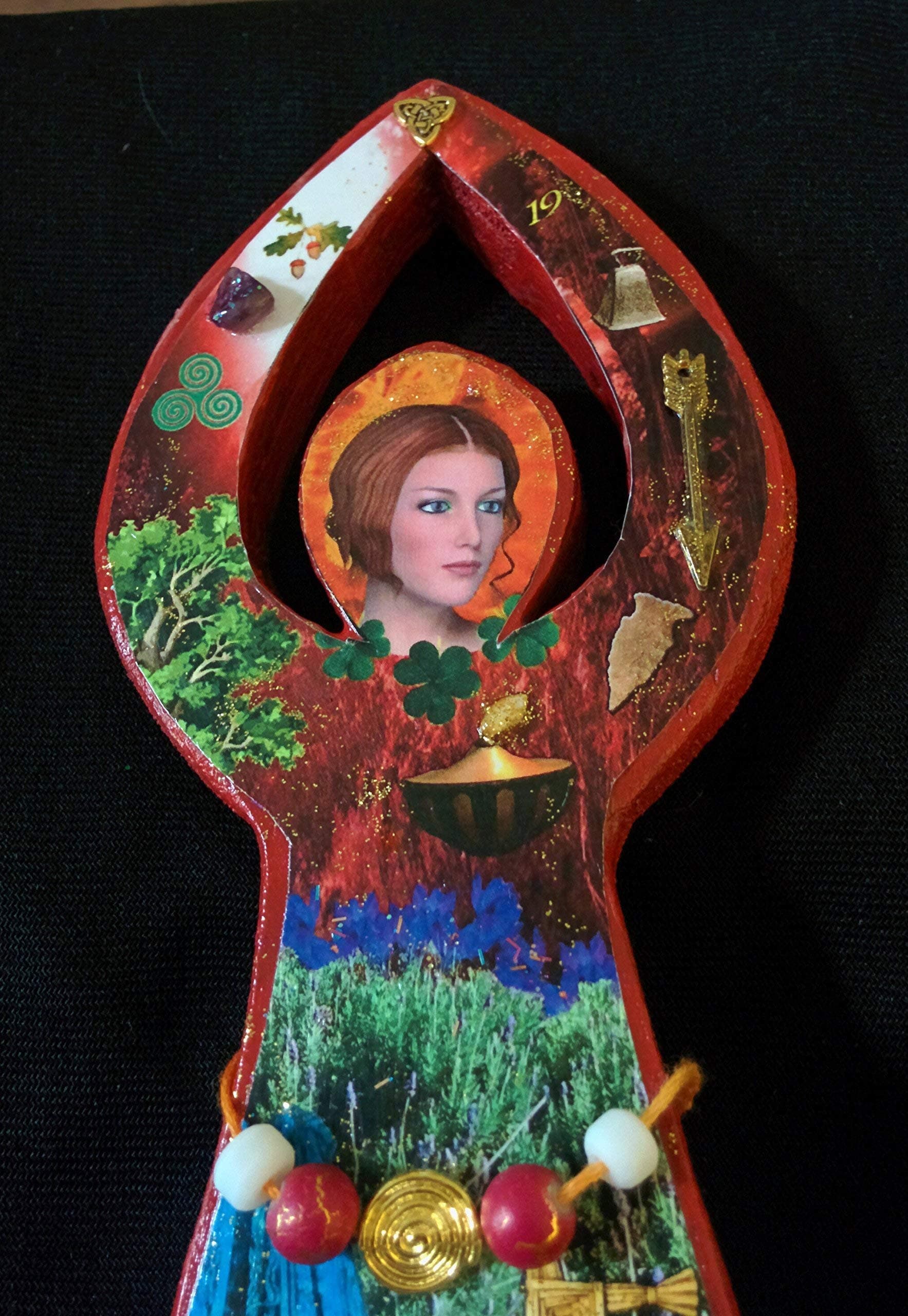 Brigid, Modern Face, Celtic Goddess Statue