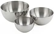 LIEFDE Stainless Steel Mixing & Serving Bowl (1200ml, 2000ml, 4200ml, Set of 3, Silver),Modern
