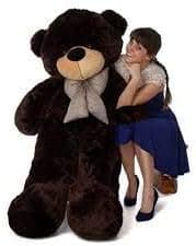 OSJS Toys Very Soft Lovable/Fluffy/SpongyHuggable Cute Teddy Bear with Neck Bow for Girlfriend/Birthday Gift/Boy/Girl/Valentine/Anniversary (Chocolate, 6 Feet)