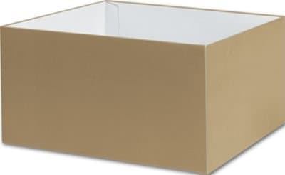 Solid Gift Box - Gold Gift Box Bases, 10 x 10 x 5 1/2" (25 Boxes) - BOWS-DGB-XL-15