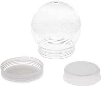 Creative Hobbies 4 Inch DIY Clear Plastic Water Globe Snow Globe with Screw Off Cap -Great for DIY Crafts