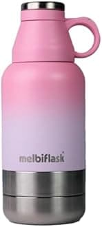 Melbify 3-in-1 Flask with Storage Bowls| Vacuum Flask |Melbiflask Water Bottle | Thermosteel Insulated Flask | 1 Litre | Hot&Cold Water,Coffee,Tea,Milk,Soup|Best Flask for Babies,Office&Travel