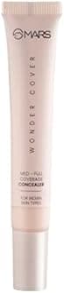 MARS Wonder Cover Matte Liquid Concealer For All Skin Type | Medium Creaseproof & Easy to Blend Concealer for Face Makeup (12ml)-SHADE-01