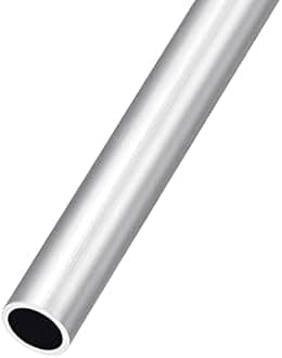 METALLIXITY 6063 Aluminum Tube (12mm OD x 10mm ID x 250mm L), Aluminum Round Tubing - for Home Furnishing, Machinery, DIY Handicraft