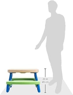 Little Tikes Junior Play Table, Multi Color - 6.82H x 46.99W x 46.99D cm