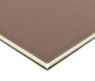 BuyPlastic King ColorCore Plastic Sheet 3/4" x 24" x 24" Brown-Tan-Brown Color Core, HDPE Board, High Density Polyethylene Panel