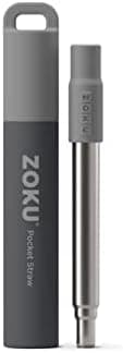 ZOKU TwoTone Pocket Straws GY Portable Straws