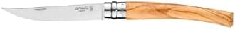 Opinel Effile Slimline Series Folding Fillet Knife – Slim Blade Folding Knife, Virobloc Locking Collar, Sustainably Harvested Wood Handles, Updated Blade Profile (Olivewood/No.10)