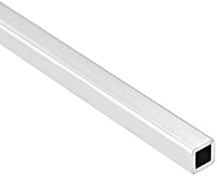 uxcell 6063 Aluminum Square Tube, 6mmx6mmx1mm Wall Thickness 300mm Length Seamless Straight Pipe Tubing 4 Pcs