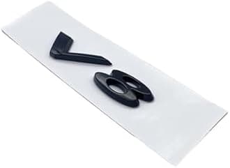 PRGRKETCTK Letter Emblem Chrome Glossy Black ABS 3.0 5. V6 V8 20T 25T 30T 35T Fit for Jaguar XJ F-Type F-PACE E-PACE Badge Trunk Logo(Glossy Black V8 2pcs)