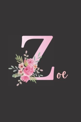 Zoe Personalized Notebook: Blank Lined Journal