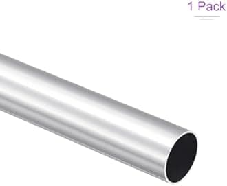 DMiotech (27mm OD x 25mm ID) 6063 Aluminum Round Tube 300mm Length Industry Metal Tubing for Machinery Frame Construction DIY Projects