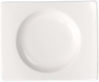 Villeroy & Boch New Wave Cream Soup Cup Saucer, 7 x 6 in, Premium Porcelain, White