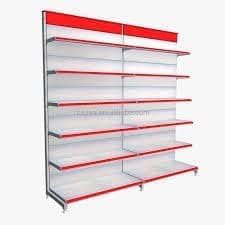 Lukia Slotted Channel Rack Adjustable Iron Rack for Kitchen, Supermarket, Shops and Book Shelf (Wall Rack 7.5 FEET X 3 FEET) 6 Shelves (Set of 2)