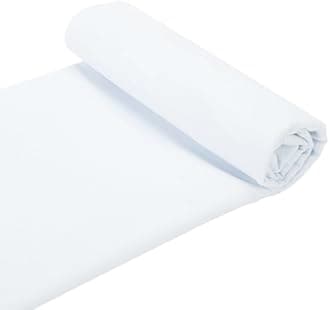 59" X 36"(1 Yard) Cotton Fabric, Natural Cotton Embroidery Cloth, 100% Cotton Muslin Quilting Fabric Material for Embroidery Garment Craft (White)