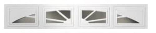 Clopay - Sunset Short (4 pc arch) Window Inserts White, 16'