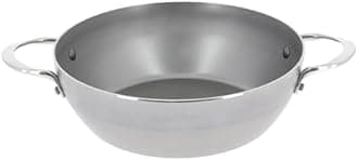 De Buyer Mineral B Element Steel Frying Pan with 2 Handles, Steel, silver, 32 cm