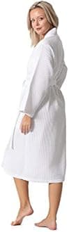 Turkish Linen Waffle Knit Lightweight Kimono Spa & Bath Robes for Women - Quick Dry - Soft