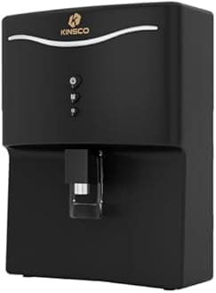 Kinsco Aqua Curvv ISI Mark Copper Zinc Alkaline Mineral RO 8 L RO + UF + UV + Copper + Alkaline + Mineralizer Water Purifier (Black)