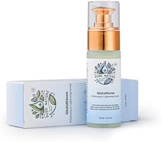 Pure Nature Glutathione Skin Whitening Face Serum for Even Tone Glass Skin, Organic Glutathione Serum with Fermented Extracts Hydrates and Brightens Skin Tone 1.01 Fl Oz