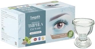 TANSUKH Improved Triphla Eye Wash | With Free Eye Wash Cup | 30 Instant Dip-Dip Bags | Very easy to use