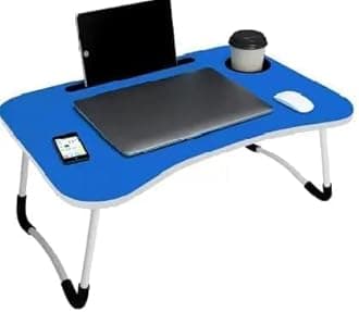 Office Table for Home/Writing Desk for Office/Folding Table for School/Folding Study Table/Work from Home Multipurpose Table (Blue)