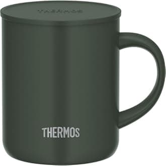 Thermos Vacuum Insulated Mug with Lid, 11.8 fl oz (350 ml), Dark Green JDG-352C DG