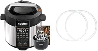 COSORI 9-in-1 Instant Multi Cooker 6 Quart, Electric Pressure Cooker, Paella Pans, Braiser Pans & Pressure Cooker Sealing Ring, 2 Packs, BPA-Free