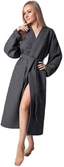 BAGNO MILANO Women's Robes, Waffle Robes For Women, Turkish Cotton Bathrobes For Women
