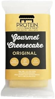 Protein Snack Shop Gourmet Keto Cheesecake Dessert Bars - 3-6g Net Carbs - Real Cream Cheese - Gluten Free - Diabetic & Celiac Friendly (10 bars) (Variety Pack)