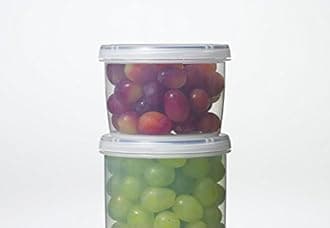 Lustroware B-2272AA Screw Top Keeper Round Food Container with Calibration, 25-Ounce, Blue