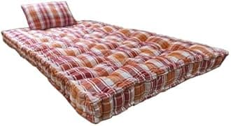 Box Type Soft Cotton Filled Bed Mattress, Firm Gadda for Floor, Bed, Travelling, Multipurpose, Light Weight, King Size Mattress (72X60, Queen Size)