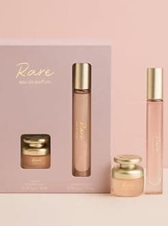 Mini Rare Eau de Parfum Set, Vanilla & Caramel — Travel Spray 0.33 fl oz (10 mL) + Rollerball 0.16 fl oz (5 mL) — Warm & Spicy Gourmand, Vegan, Cruelty-Free