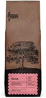 Black Baza Coffee, Ficus, Medium-Dark Roast, Freshly Roasted, Organic, Blend of Arabica & Robusta (Medium Grind, 500 grams)