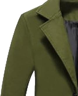 JEShifangjiusu Men'S Trench Coat Long Wool Coat Winter Classic Overcoat Top Pea Coat Casual Business Cotton Blend Jacket