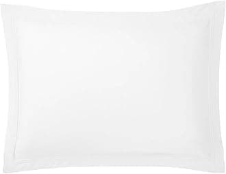 Yves Delorme Triomphe Blanc King 21 x 37 in Sham - Extra Soft and Warm Luxury Sheets, 100% Natural Organic French Bed Linens - Breathable and Durable