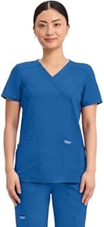 Cherokee Women's Mock Wrap Top Medical Scrubs