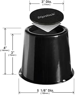 Slipstick CB653 3 Inch Bed Risers/Furniture Raisers with Steel Reinforced Holder Top (Set of 6) Lifts Height 3", Supports 3,960 Pounds