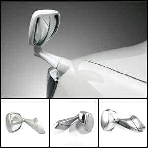 Universal Hub- Front Fender Wide Angle Mirror Bonnet Mirror (Small, Silver) For -Toyota Fortuner Old