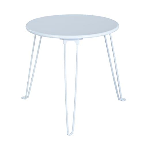 GreenForest End Coffee Table MDF Wood, Stackable Folding Accent Table for Living/Waiting Room or Balcony/Matte White