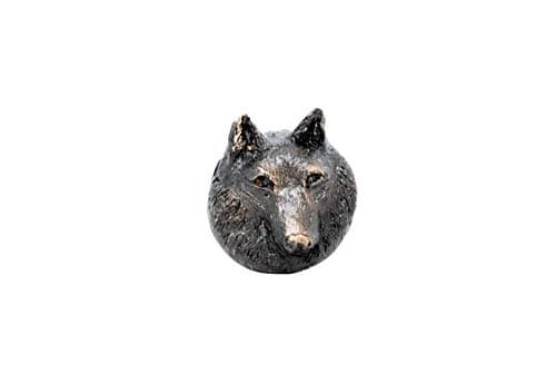 TimberBronze53 W-KBPL-WF-B Wolf Knob, Basic Patina