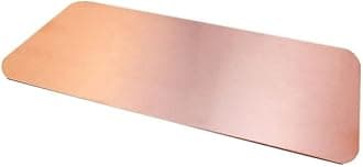 ART IFACT Pure 99.9% Copper Plate for Making 10 Liter Structured Water (3.5 X 8 inches - 0.5mm) Copper sheet with round corners (3.5 X 8 inch (For 10 Ltr))