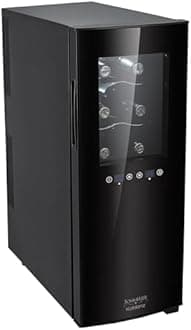 Koblenz Free Standing Dual Zone Fridge and Chiller, 750 ml Wine Bottles (EVFK-12), Black