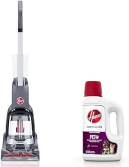 Hoover PowerDash Pet Advanced Compact Carpet Cleaner Machine, FH55050PC + 64 oz Pet Carpet Cleaner Solution, Deep Cleaning Carpet Shampoo, AH31925