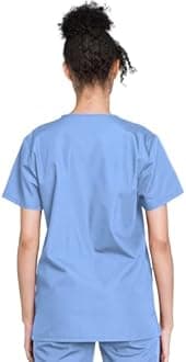 Cherokee Unisex Scrub Set for Men & Women V-Neck Top & Drawstring Pant Medical Uniform 3 Pockets, Durable Easy Care - WW530C