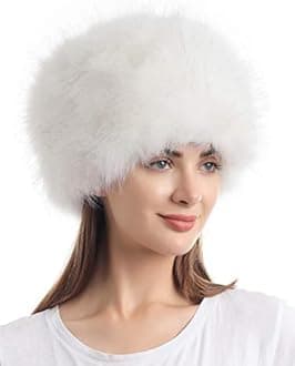 Soul Young Women's Winter Faux Fur Cossak Russian Style Hat(One Size,White with KGB), White With Kgb, One size