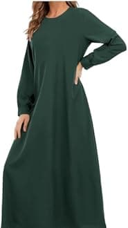 WSPLYSPJY Solid Color Zipper Abaya Muslim Dresses for Women Girls Pockets Islamic Prayer Clothes