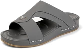 Arabic Slippers Men's Sandal Light Weight Slip On Ultra Soft Massage Grip Breathable Medical Water Proof Traditional Outdoor Arabic Sandals for Slippers Men, 44 EU