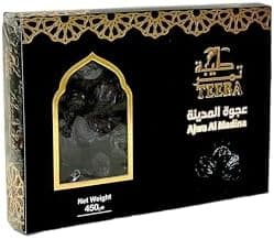 Premium Ajwa Dates from Al-Madina, 450g/900g, Natural Fresh Sweet Dates, High Fiber Snack, Saudi Arabian Import (450g (15.8 oz) Box)